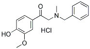 2-(BENZYLMETHYLAMINO)-4'-HYDROXY-3'-METHOXYACETOPHENONE HYDROCHLORIDE 结构式