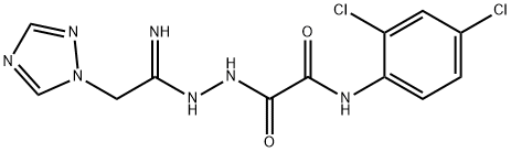 N-(2,4-DICHLOROPHENYL)-2-OXO-2-(2-[2-(1H-1,2,4-TRIAZOL-1-YL)ETHANIMIDOYL]HYDRAZINO)ACETAMIDE 结构式