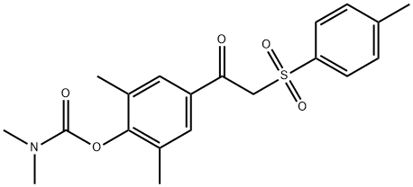 2,6-DIMETHYL-4-(2-[(4-METHYLPHENYL)SULFONYL]ACETYL)PHENYL N,N-DIMETHYLCARBAMATE 结构式