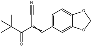 3-BENZO[3,4-D]1,3-DIOXOLEN-5-YL-2-(2,2-DIMETHYLPROPANOYL)PROP-2-ENENITRILE 结构式