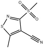5-METHYL-3-(METHYLSULFONYL)-4-ISOTHIAZOLECARBONITRILE 结构式