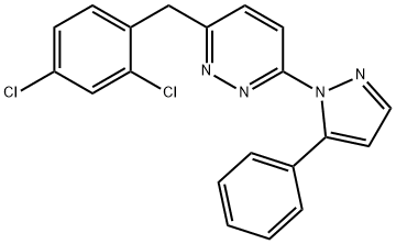 3-(2,4-DICHLOROBENZYL)-6-(5-PHENYL-1H-PYRAZOL-1-YL)PYRIDAZINE 结构式