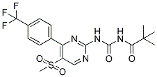 N-(TERT-BUTYLCARBONYL)-N'-[5-(METHYLSULPHONYL)-4-[4-(TRIFLUOROMETHYL)PHENYL]PYRIMIDIN-2-YL]UREA 结构式