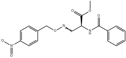 METHYL 2-(BENZOYLAMINO)-3-([(4-NITROBENZYL)OXY]IMINO)PROPANOATE 结构式