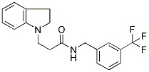 2,3-DIHYDRO-N-[3-(TRIFLUOROMETHYL)BENZYL]-1-(1H)-INDOLEPROPANAMIDE 结构式