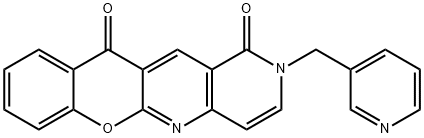 2-(3-PYRIDINYLMETHYL)-1H-CHROMENO[2,3-B][1,6]NAPHTHYRIDINE-1,11(2H)-DIONE 结构式