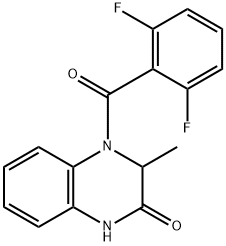 4-(2,6-Difluorobenzoyl)-3-methyl-3,4-dihydro-2(1H)-quinoxalinone 结构式