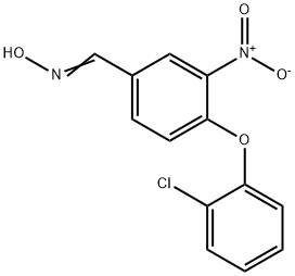 4-(2-CHLOROPHENOXY)-3-NITROBENZENECARBALDEHYDE OXIME 结构式