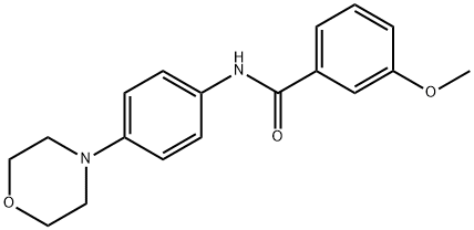 3-甲氧基-N-(4-吗啉代苯基)苯甲酰胺 结构式