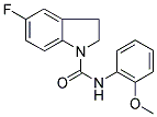 5-FLUORO-2,3-DIHYDRO-1-[[N-(2-METHOXYPHENYL)AMINO]CARBONYL]-(1H)-INDOLE 结构式