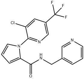 1-[3-CHLORO-5-(TRIFLUOROMETHYL)-2-PYRIDINYL]-N-(3-PYRIDINYLMETHYL)-1H-PYRROLE-2-CARBOXAMIDE 结构式