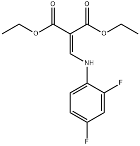 DIETHYL 2-[(2,4-DIFLUOROANILINO)METHYLENE]MALONATE 结构式