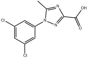 1-(3,5-二氯苯基)-5-甲基-1H-1,2,4-三唑-3-羧酸 结构式