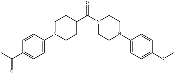 1-[4-(4-([4-(4-Methoxyphenyl)piperazino]carbonyl)piperidino)phenyl]-1-ethanone 结构式