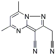 2-(CYANOMETHYL)-5,7-DIMETHYLPYRAZOLO[1,5-A]PYRIMIDINE-3-CARBONITRILE 结构式