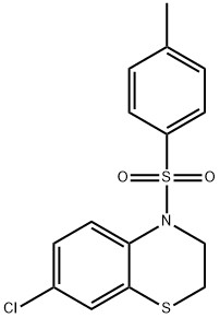 7-CHLORO-4-[(4-METHYLPHENYL)SULFONYL]-3,4-DIHYDRO-2H-1,4-BENZOTHIAZINE 结构式