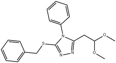 2-[5-(Benzylsulfanyl)-4-phenyl-4H-1,2,4-triazol-3-yl]-1-methoxyethyl methyl ether 结构式