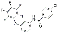 N1-[3-(2,3,4,5,6-PENTAFLUOROPHENOXY)PHENYL]-4-CHLOROBENZAMIDE 结构式