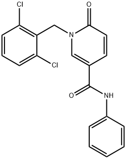 1-(2,6-DICHLOROBENZYL)-6-OXO-N-PHENYL-1,6-DIHYDRO-3-PYRIDINECARBOXAMIDE 结构式