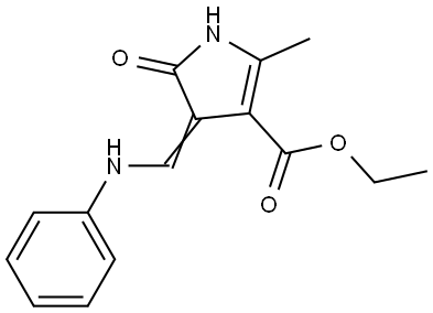 Ethyl 4-(anilinomethylene)-2-methyl-5-oxo-4,5-dihydro-1H-pyrrole-3-carboxylate 结构式