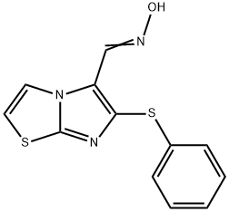 6-(PHENYLSULFANYL)IMIDAZO[2,1-B][1,3]THIAZOLE-5-CARBALDEHYDE OXIME 结构式