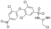 N1-(2-CHLOROETHANIMIDOYL)-3,5-DICHLORO-4-(2-CHLORO-4-NITROPHENOXY)BENZENE-1-SULFONAMIDE 结构式