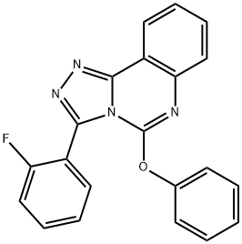 3-(2-FLUOROPHENYL)-5-PHENOXY[1,2,4]TRIAZOLO[4,3-C]QUINAZOLINE 结构式