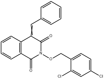 2-[(2,4-DICHLOROBENZYL)OXY]-4-(PHENYLMETHYLENE)-1,3(2H,4H)-ISOQUINOLINEDIONE 结构式