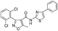 (3-(2,6-DICHLOROPHENYL)-5-METHYLISOXAZOL-4-YL)-N-(4-PHENYL(2,5-THIAZOLYL))FORMAMIDE 结构式