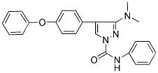 3-(DIMETHYLAMINO)-4-(4-PHENOXYPHENYL)-N-PHENYL-1H-PYRAZOLE-1-CARBOXAMIDE 结构式