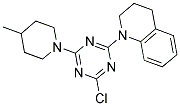1-[4-CHLORO-6-(4-METHYLPIPERIDINO)-1,3,5-TRIAZIN-2-YL]-1,2,3,4-TETRAHYDROQUINOLINE 结构式