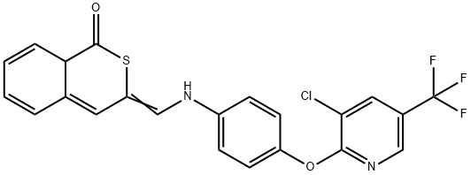 3-[(4-([3-CHLORO-5-(TRIFLUOROMETHYL)-2-PYRIDINYL]OXY)ANILINO)METHYLENE]-2-BENZOTHIOPHEN-1(3H)-ONE 结构式