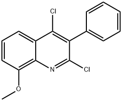 2,4-二氯-8-甲氧基-3-苯基喹啉 结构式
