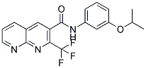 N-(3-ISOPROPOXYPHENYL)-2-(TRIFLUOROMETHYL)-1,8-NAPHTHYRIDINE-3-CARBOXAMIDE 结构式