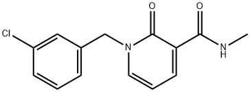 1-(3-CHLOROBENZYL)-N-METHYL-2-OXO-1,2-DIHYDRO-3-PYRIDINECARBOXAMIDE 结构式