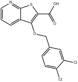 3-[(3,4-DICHLOROBENZYL)OXY]THIENO[2,3-B]PYRIDINE-2-CARBOXYLIC ACID 结构式
