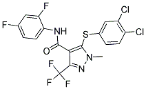 5-[(3,4-DICHLOROPHENYL)SULFANYL]-N-(2,4-DIFLUOROPHENYL)-1-METHYL-3-(TRIFLUOROMETHYL)-1H-PYRAZOLE-4-CARBOXAMIDE 结构式