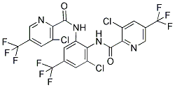 N2-[2-CHLORO-6-(([3-CHLORO-5-(TRIFLUOROMETHYL)-2-PYRIDYL]CARBONYL)AMINO)-4-(TRIFLUOROMETHYL)PHENYL]-3-CHLORO-5-(TRIFLUOROMETHYL)PYRIDINE-2-CARBOXAMIDE 结构式