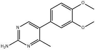 5-(3,4-DIMETHOXYPHENYL)-4-METHYL-2-PYRIMIDINAMINE 结构式
