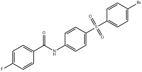 N-(4-[(4-BROMOPHENYL)SULFONYL]PHENYL)-4-FLUOROBENZENECARBOXAMIDE 结构式