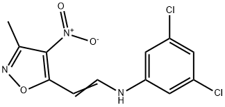 3,5-DICHLORO-N-[2-(3-METHYL-4-NITRO-5-ISOXAZOLYL)VINYL]ANILINE 结构式