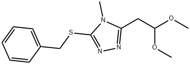 2-[5-(BENZYLSULFANYL)-4-METHYL-4H-1,2,4-TRIAZOL-3-YL]-1-METHOXYETHYL METHYL ETHER 结构式