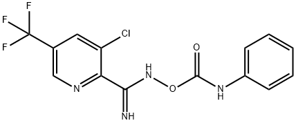N'-[(ANILINOCARBONYL)OXY]-3-CHLORO-5-(TRIFLUOROMETHYL)-2-PYRIDINECARBOXIMIDAMIDE 结构式