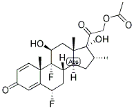 1,4-PREGNADIEN-6-ALPHA, 9-ALPHA-DIFLUORO-16-ALPHA-METHYL-11-BETA, 17,21-TRIOL-3,20-DIONE 21-ACETATE 结构式