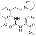 N-(2-METHOXYPHENYL)-N'-[2-METHOXY-6-[2-(1-PYRROLIDINYL)ETHYL]PHENYL]UREA 结构式