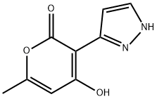 4-羟基-6-甲基-3-(1H-吡唑-3-基)-2H-吡喃-2-酮 结构式