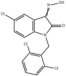 5-CHLORO-1-(2,6-DICHLOROBENZYL)-1H-INDOLE-2,3-DIONE 3-OXIME 结构式