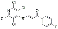 1-(4-FLUOROPHENYL)-3-[(2,3,5,6-TETRACHLORO-4-PYRIDYL)THIO]PROP-2-EN-1-ONE 结构式