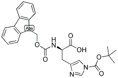 FMOC-D-HIS(BOC)-OH 结构式