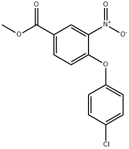 4-(4-氯苯氧基)-3-硝基苯甲酸甲酯 结构式